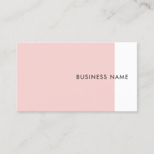 Modern Simple Template Blush Pink Elegant Company Business Card
