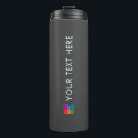 Modern Simple Template Business Logo Promotional Thermal Tumbler<br><div class="desc">Custom Elegant Modern Simple Minimalist Template Upload Image Photo Business Company Logo Add Text Name Promotional Classic Thermal Tumbler.</div>