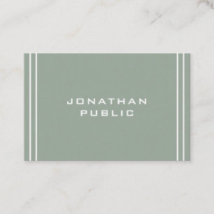 Modern Simple Template Elegant Green Professional Business Card