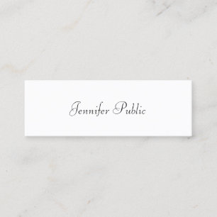 Modern Simple Template Elegant Minimalist Chic Mini Business Card