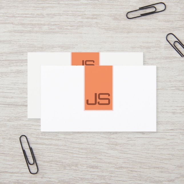 Modern Simple Template Monogram Elegant Business C Card (Front/Back In Situ)