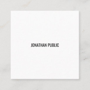 Modern Simple Template Professional Elegant Luxury Square Business Card