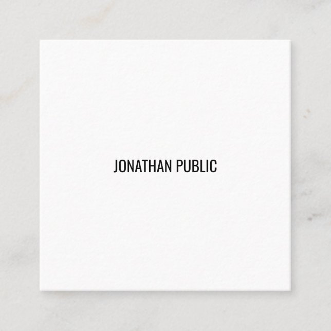 Modern Simple Template Professional Elegant Luxury Square Business Card (Front)
