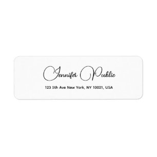 Modern Simple Template Typography Return Address