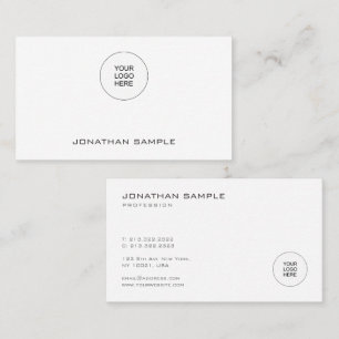 Modern Simple Template Upload Your Logo to Business Card