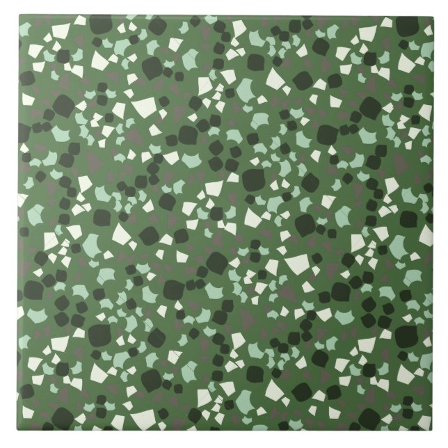 Modern Simple Terrazzo Green Tile (Front)