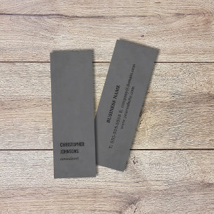 Modern Simple Texture Grey Black Consultant Mini Business Card