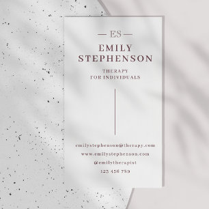 Modern Simple Therapist Business Card