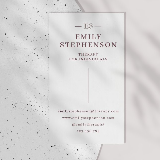 Modern Simple Therapist Business Card (Creator Uploaded)
