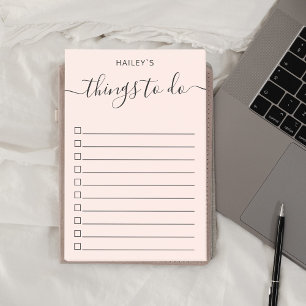 Modern Simple To Do List   Blush Pink Post-it Notes