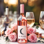Modern Simple To the Moon Quote Wine Label<br><div class="desc">Make your special occasion even more magical with this celestial-inspired wine bottle label. Featuring a minimalist crescent moon design and the phrase "To the moon.", this wine label adds a chic and personal touch to your gift-giving or celebration. Ideal for weddings, anniversaries, birthdays, or any event that calls for a...</div>