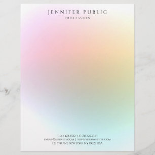 Modern Simple Trendy Colourful Template Elegant Custom Letterhead