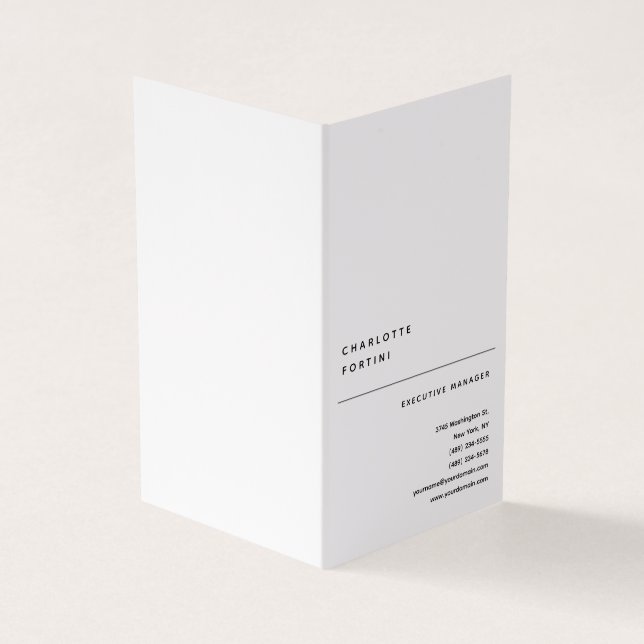 Modern Simple Trendy Minimalist  Business Card (Outside)