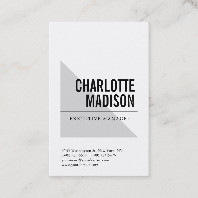 Modern Simple Trendy Minimalist Plain Business Card (Front)