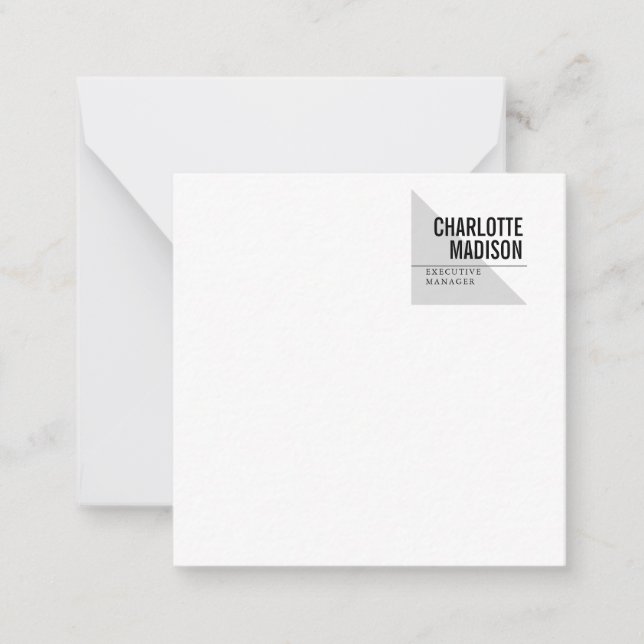 Modern Simple Trendy Minimalist Plain Card (Front)
