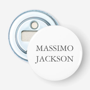 Modern Simple Trendy Minimalist Plain Own Name Bottle Opener
