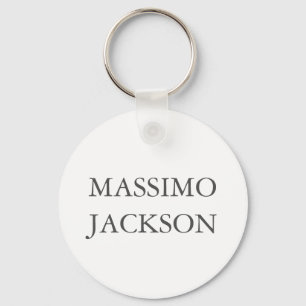 Modern Simple Trendy Minimalist Plain Own Name Key Ring