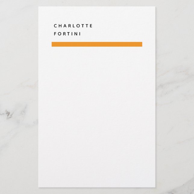 Modern Simple Trendy Minimalist  Stationery (Front)