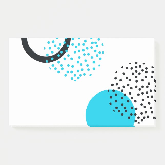 Modern, simple, trendy, urban circle graphic post-it notes (Front)