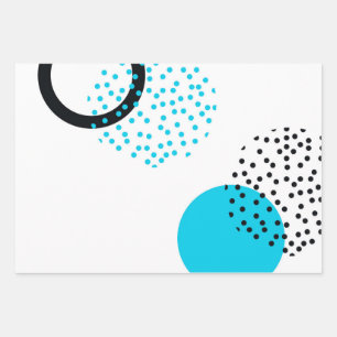 Modern, simple, trendy, urban circle graphic wrapping paper sheet