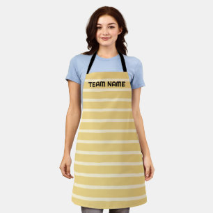 Modern Simple Two Tone Stripe Geometric Boho brown Apron