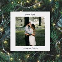 Modern Simple Typewriter Merry Christmas Photo