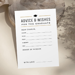 Modern Simple Typography Graduate advice & wishes  Card
