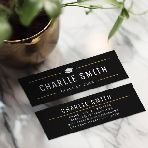 Modern Simple Typography Graduate Name Card 