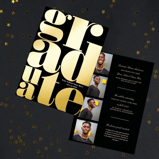 Modern Simple Typography Graduation Announcement (Creator Uploaded)