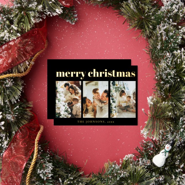 Modern Simple Typography Photo Black Christmas (Insitu)