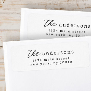 Modern Simple Typography Return Address