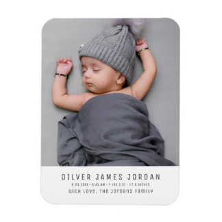 Modern Simple Unique Baby Photo Keepsake Gifts Magnet