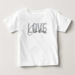 Modern, simple, urban, cool design Love Cleveland Baby T-Shirt