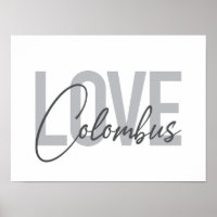 Modern, simple, urban cool design Love Colombus
