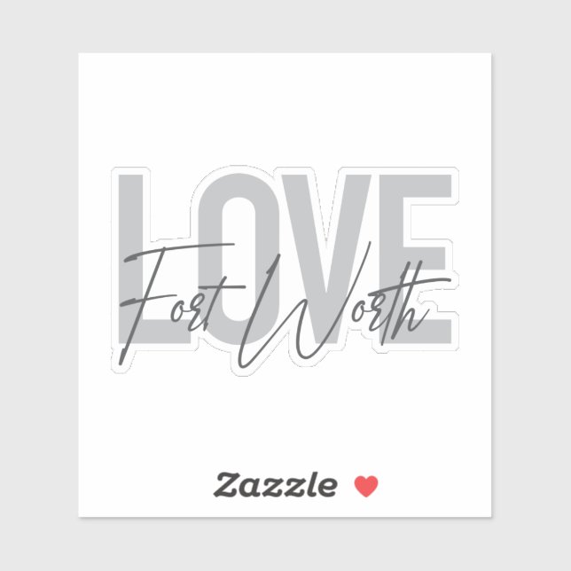 Modern, simple, urban cool design Love Forth Worth (Sheet)