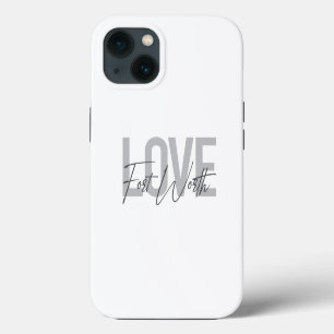 Modern, simple, urban cool design Love Forth Worth iPhone 13 Case