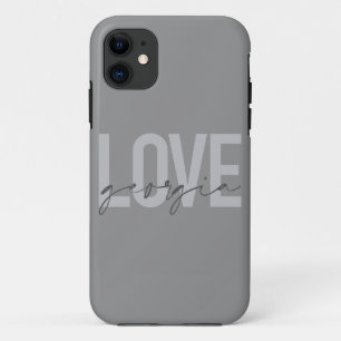 Modern, simple, urban, cool design Love Georgia Case-Mate iPhone Case