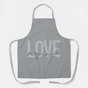 Modern, simple, urban, cool design Love Virginia Apron