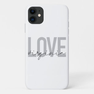 Modern, simple, urban, cool design Love Virginia Case-Mate iPhone Case