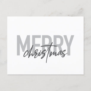 Modern, simple, urban cool design Merry Christmas Postcard