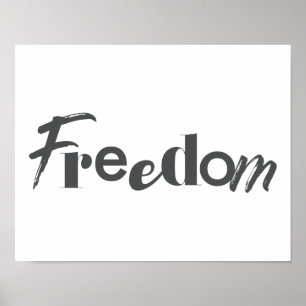Modern, simple, urban, cool design of Freedom Poster