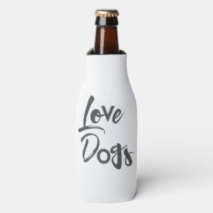 Modern, simple, urban, cool design of Love Dogs Bottle Cooler