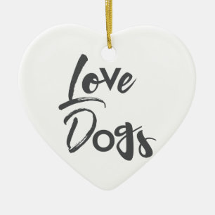 Modern, simple, urban, cool design of Love Dogs Ceramic Tree Decoration