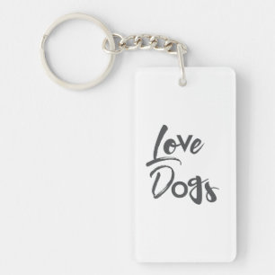 Modern, simple, urban, cool design of Love Dogs Key Ring