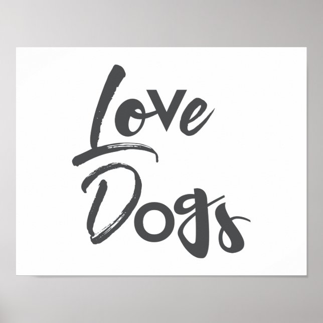 Modern, simple, urban, cool design of Love Dogs Poster (Front)