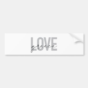 Modern, simple, urban, cool design of Love Greece Bumper Sticker