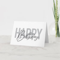 Modern, simple, urban, cool Happy Birthday
