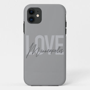 Modern, simple, urban, cool Love Minneapolis Case-Mate iPhone Case