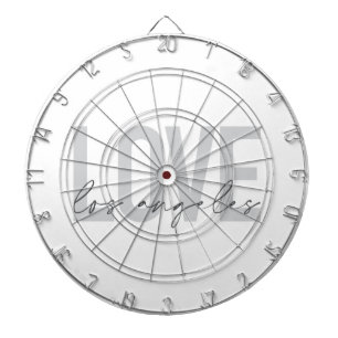 Modern, simple, urban design of Love Los Angeles Dartboard