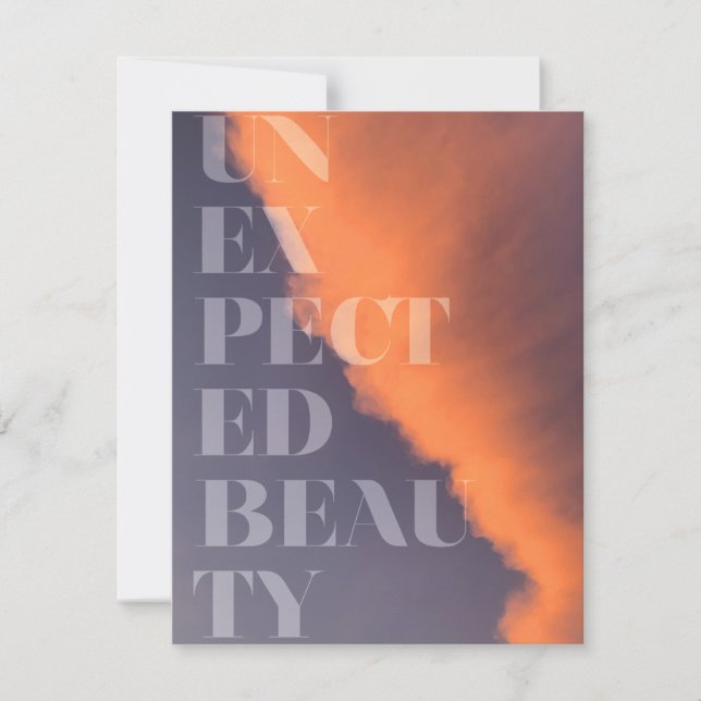 Modern, simple, urban design of Unexpected Beauty Card (Front)